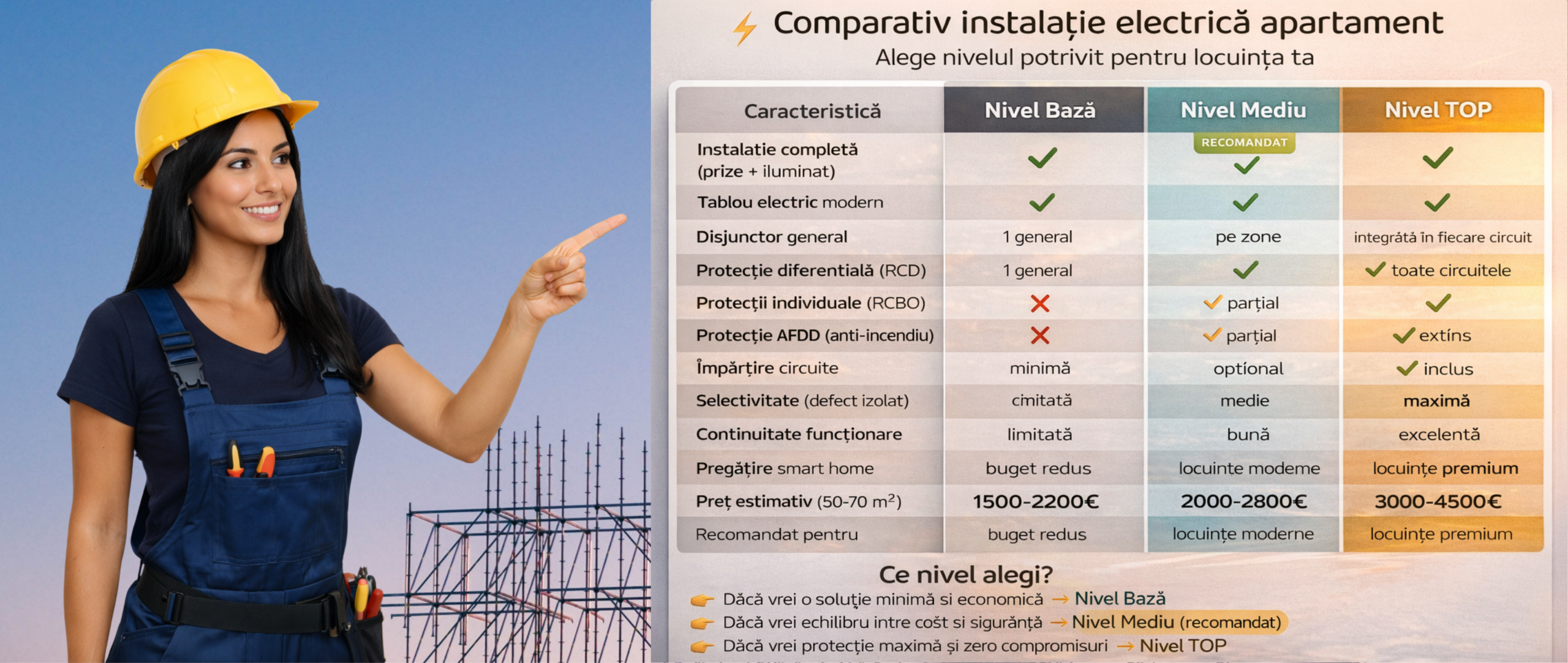 alege nivelul potrivit de instalație electrică pentru locuința ta – siguranță și performanță 2026